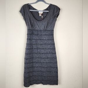 Max Studio charcoal gray Coral Lagoon dress size Medium